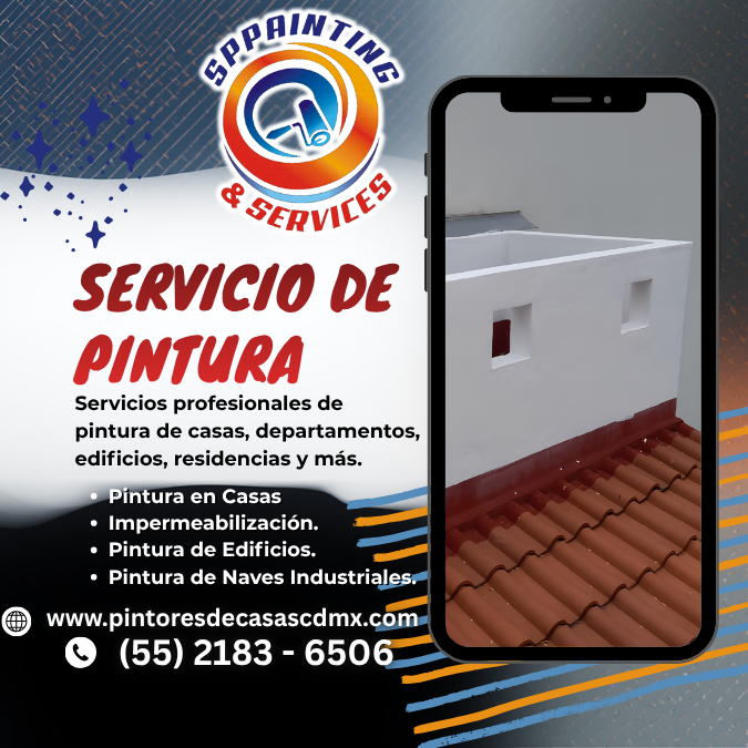 Pintor profesional realizando acabados estructurales de SPpainting